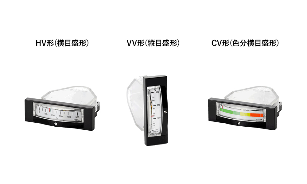 FR51A エッジワイズ微差圧計